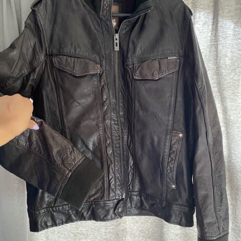 guess motorcycle chaqueta cuero guess hombre precio