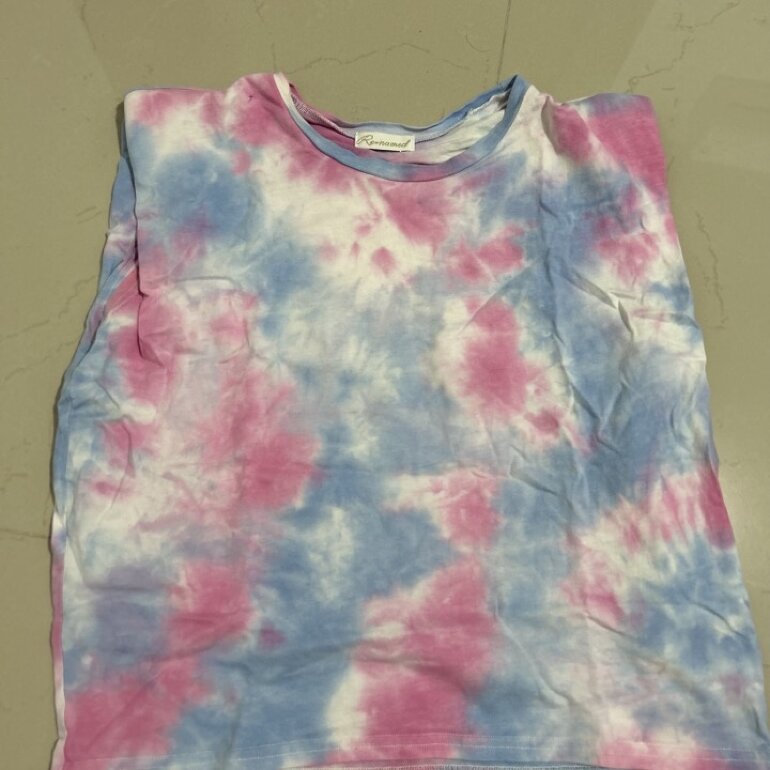 Blusa Camiseta Hombreras Tie Dye Blusa Tie Dye Con Hombrera De Re