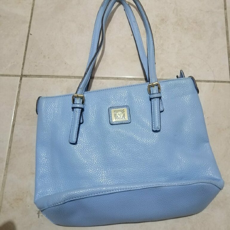 Linda Bolsa de mano azul claro de Anne Klein de segunda mano