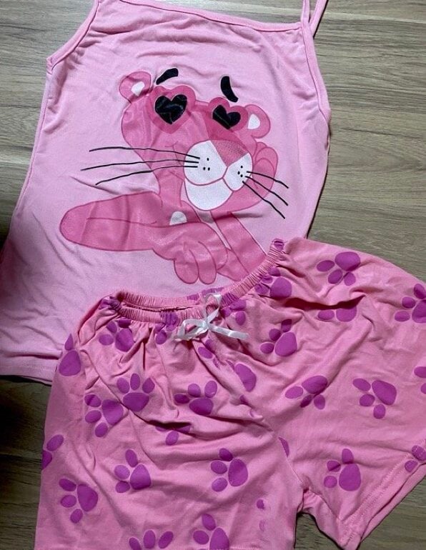 Pijama rosa pantera rosa talla S de Otras marcas de segunda mano