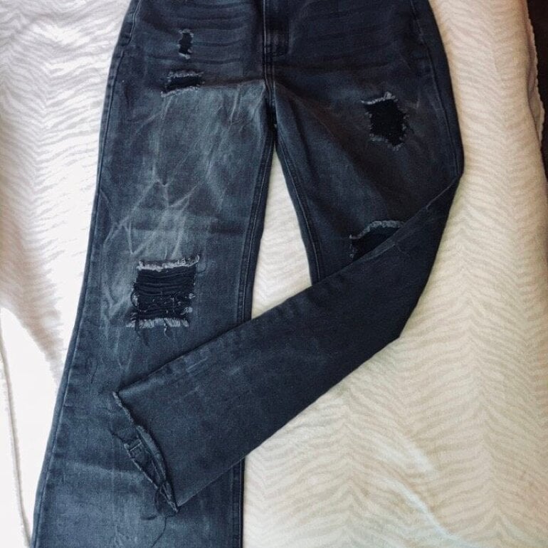 Jeans Flare Pijamas Mujer Cuidado Con El Perro Pantalón Acampanado - Main Image