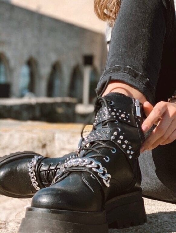 Zara Botas Estilo Dr Martens Stradivarius Botas Militares Mujer