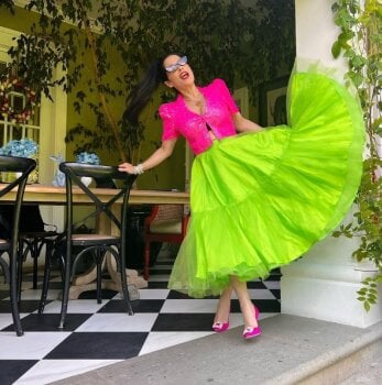 Falda tul Martha Debayle de Ivonne de segunda mano GoTrendier