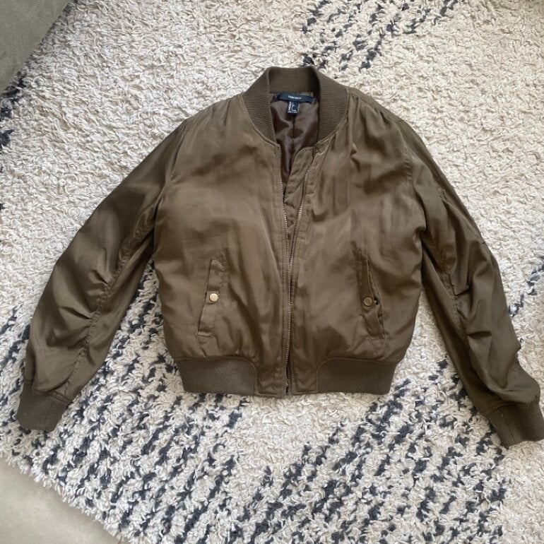 Bomber Jacket Chamarra Verde Forever 21 Chaqueta Forever 21 Mujer