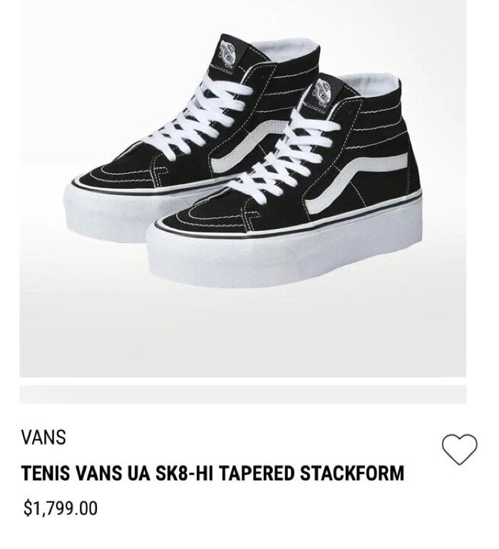 Vans doble plataforma negros de segunda mano GoTrendier
