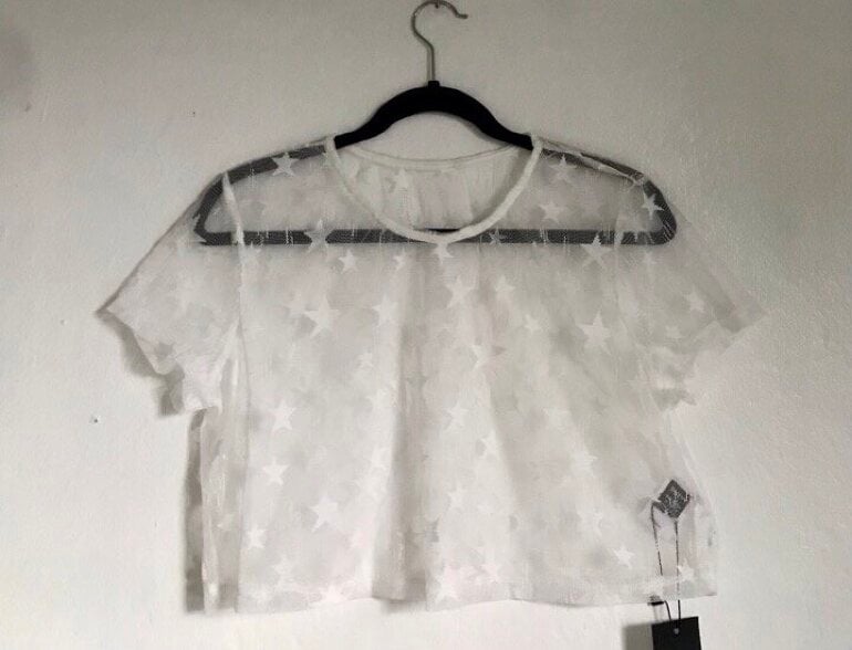 Blusa estrellas, transparente de Shein de segunda mano GoTrendier