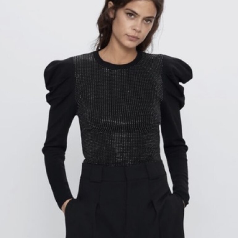 sueter blanco mujer zara