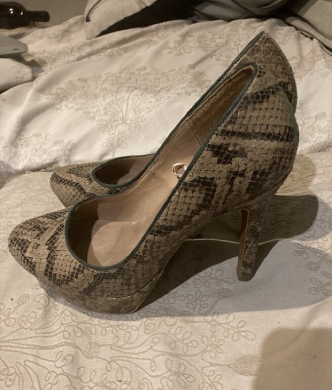Tacones serpiente Zara de segunda mano GoTrendier