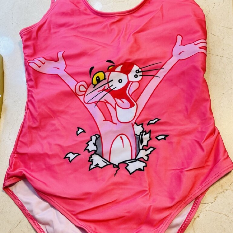 Traje de baño completo Pantera Rosa de China de segunda mano