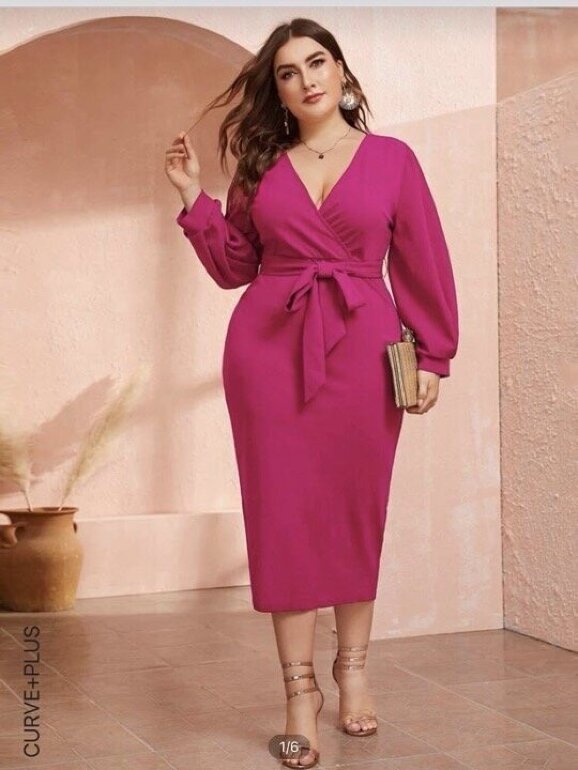 Vestidos Tallas Grandes Shein Curve Mexico Vestidos Vestido Rosa