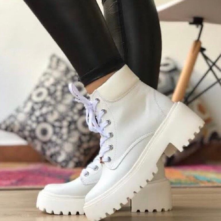 HOT Zapatos Botas Militares Blanca Outfit Botas Militares Blancas
