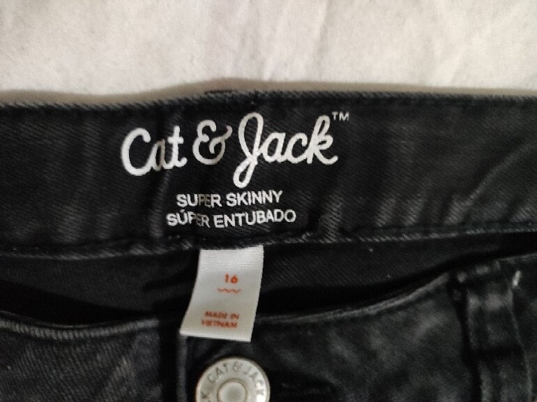 Pantalones Ropa Cat Y Jack Pantalón De Mezclilla Negro Opaco De