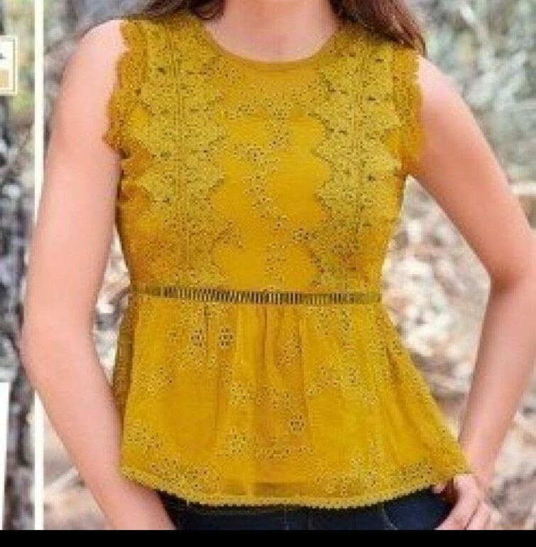 Color Mostaza Blusa Amarilla Cklass Blusa Amarilla De Encaje