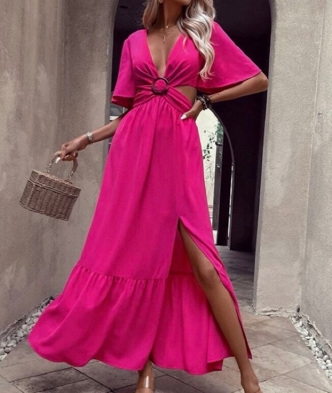 Vestido fucsia marca Shein de segunda mano GoTrendier
