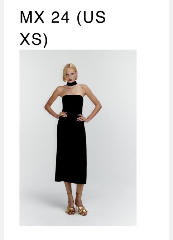 Vestido Zara drapeado choker de segunda mano GoTrendier