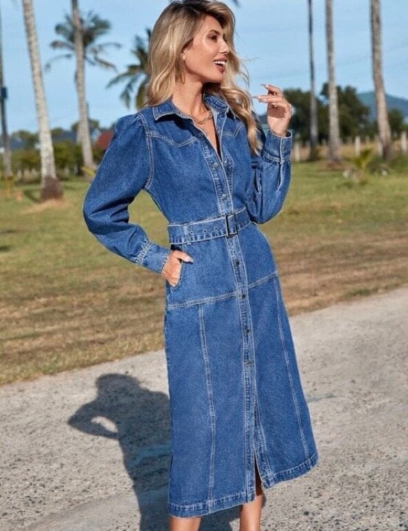 Casual Vestidos De Mezclilla Shein SHEIN SXY Summer Casual Button