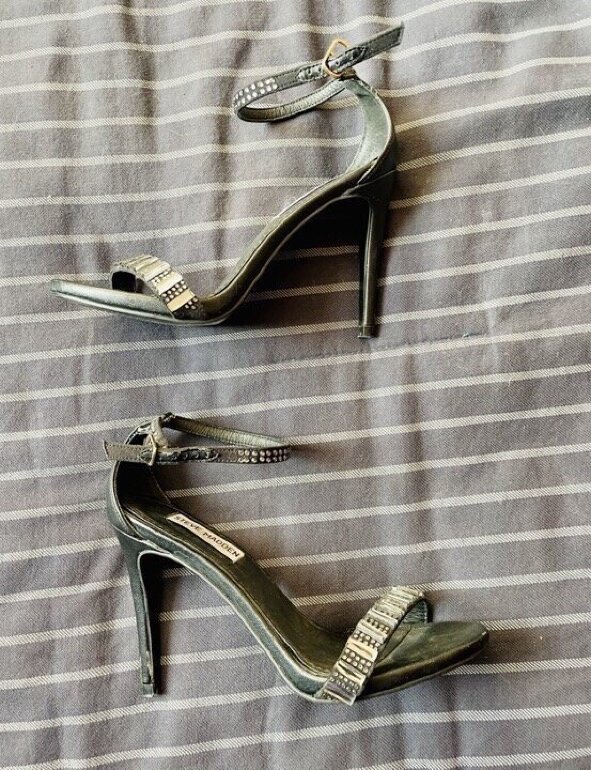 Tacones Steve Madden Con Brillos Plateados Tacones Altos Steve