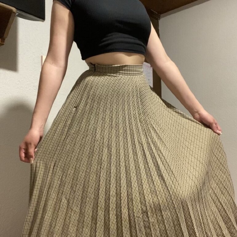 Combinar Falda Plisada Falda Amelia Bono Falda Marron Corta Las