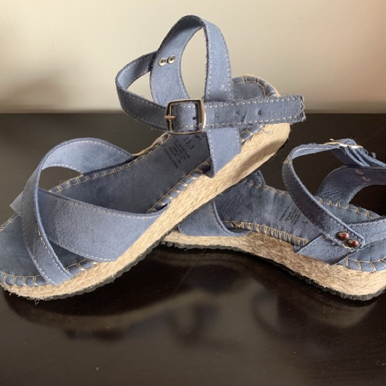 Sandalias Plataforma De Mezclilla Chanclas De Mezclilla Sandalia