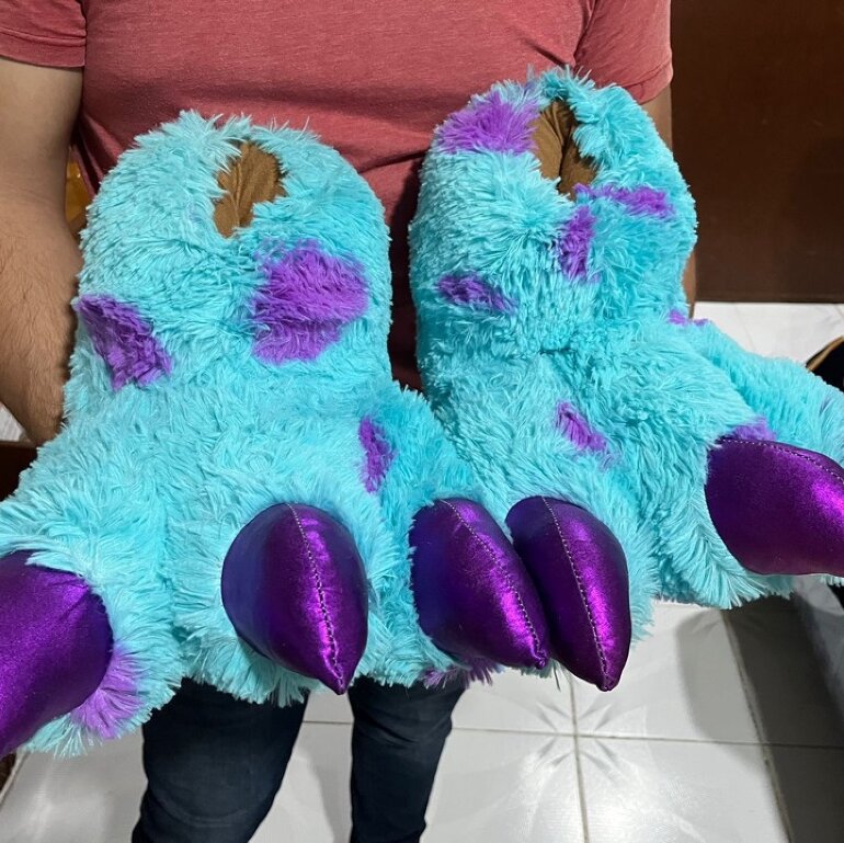 Sullivan Monster Inc Pantuflas De Garras Para Hombre Pantuflas