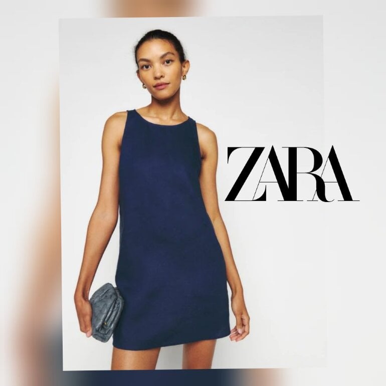 Azul Marino Zara Vestido Azul Zara Corto Vestido Corto Azul Marino