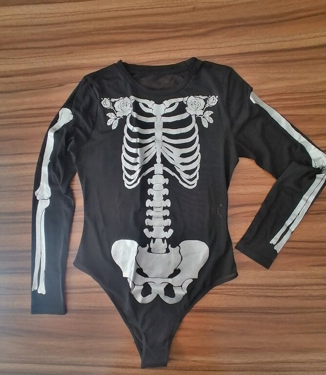 Halloween Body Calavera Mujer Body Sexy De Halloween Para Mujer