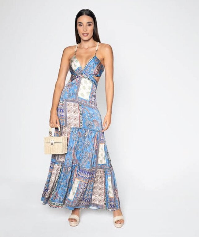 Vestido Largo Cruzado Studio F de segunda mano GoTrendier