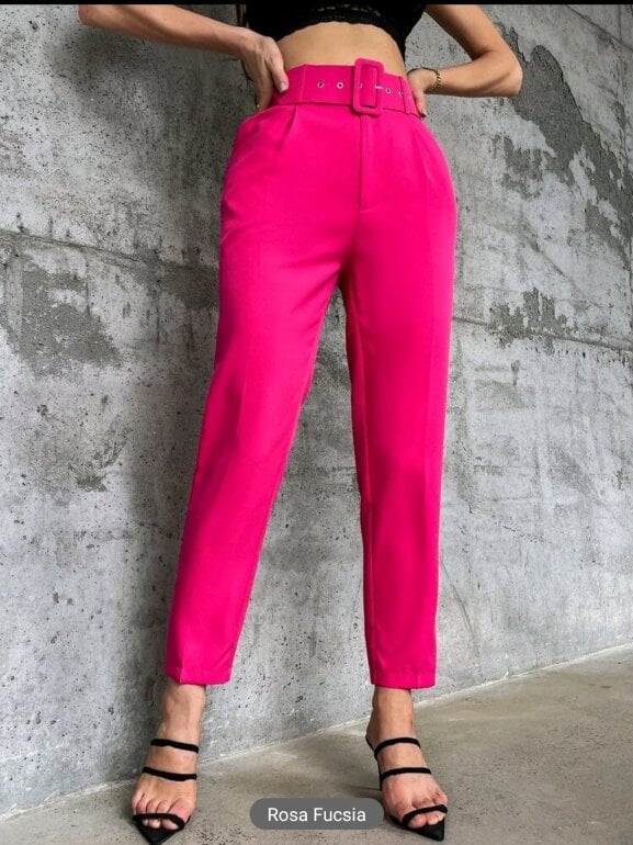 Pantalón de vestir con cinturón talla S de Shein de segunda mano