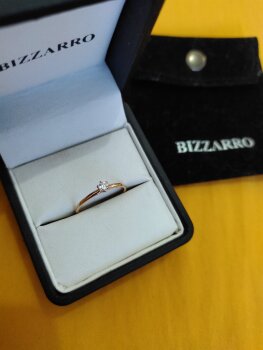 Anillo de Compromiso 💍💘 Oro rosado 14K de Bizzarro de segunda - Main Image