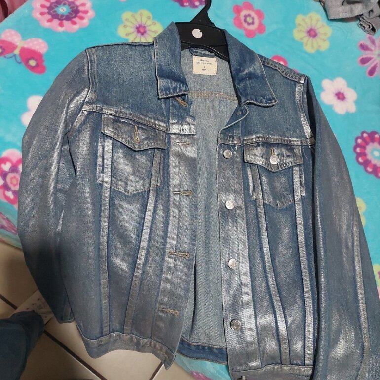 Chamarra De Mezclilla Con Brillos Chamarra En Denim Con Brillos