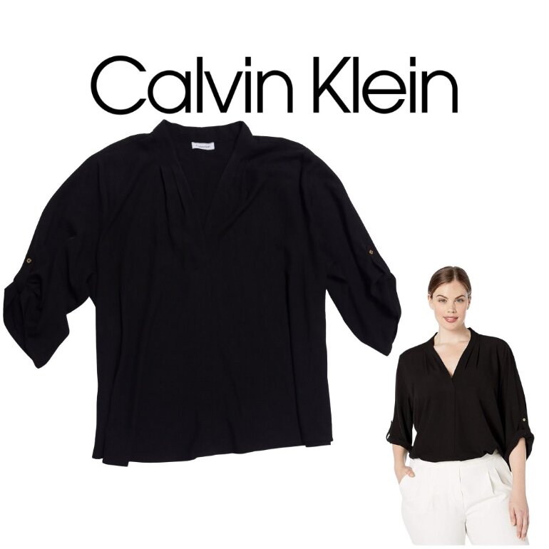 blusa negra calvin klein