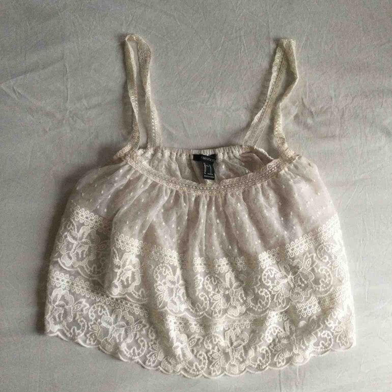 Blusa Encaje Blusas De Tirantes Forever 21 Blusa Encaje Blanca