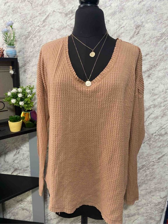 Blusa/Suéter tejido café Wild Fable ✨ de segunda mano GoTrendier