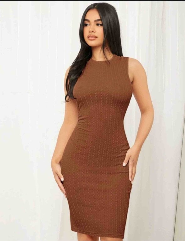 Vestido pegado con abertura en pierna de Shein de segunda mano