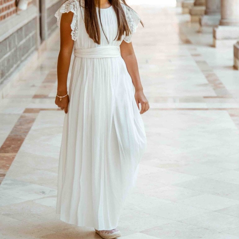 Vestido primera comunión Mango de Mango Kids de segunda mano