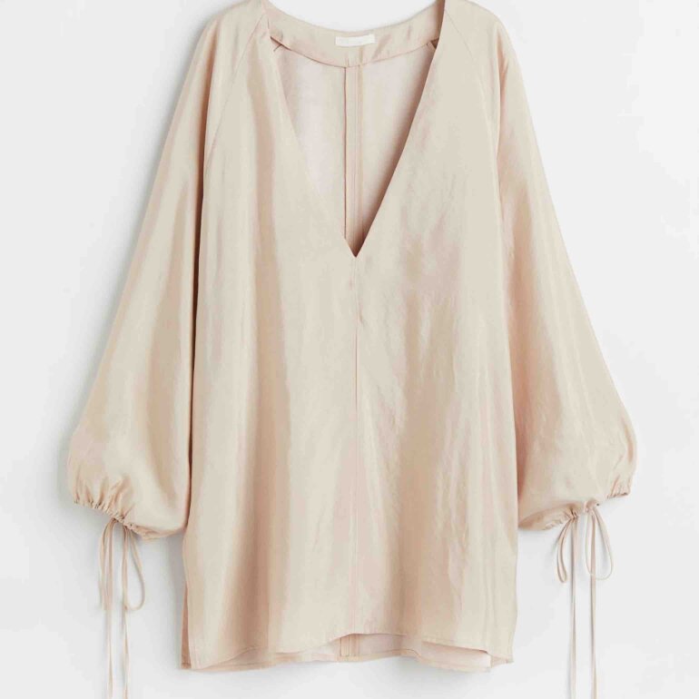blusa satin h&m