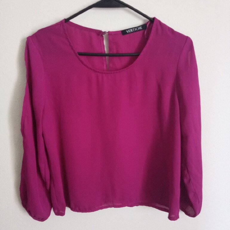 camisa de vertiche blusas manga larga Blusa manga larga bugambilia de Vertiche de segunda mano GoTrendier