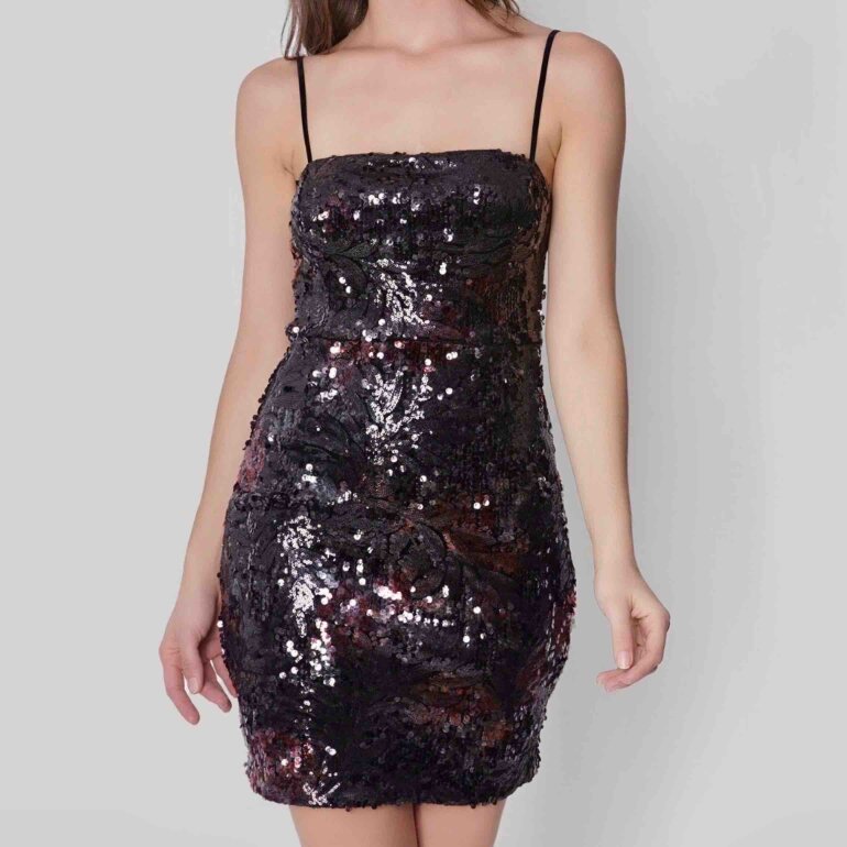 Gotrendier Vestido Guess Negro Encaje Hermoso Vestido Guess