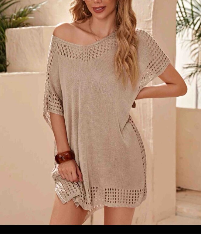 Pareo Tejido Beige de Shein de segunda mano GoTrendier