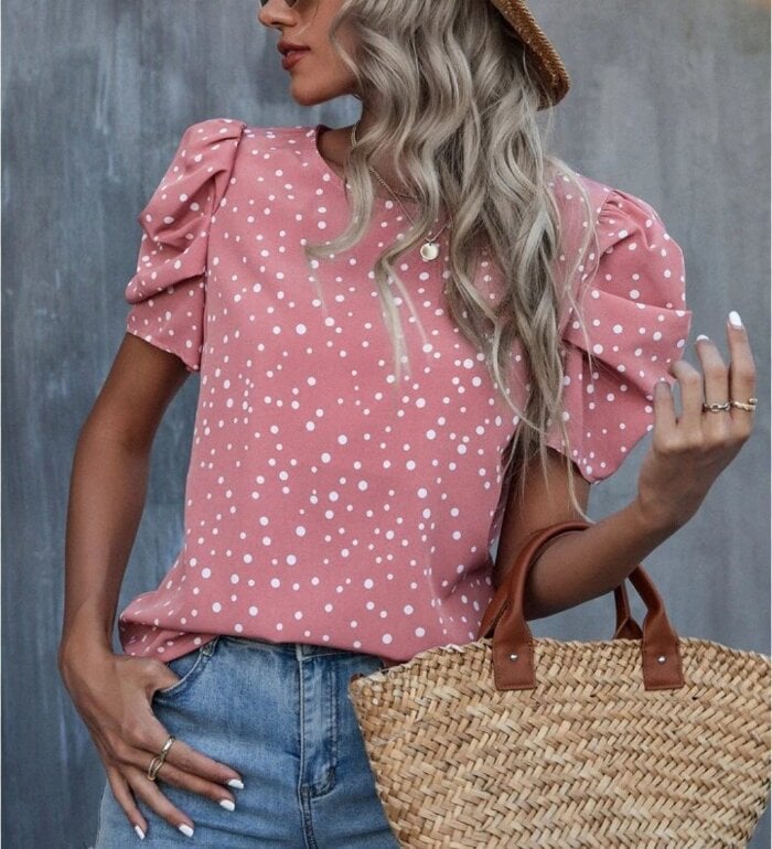 Blusa rosa palo de corazones SHEIN de segunda mano GoTrendier