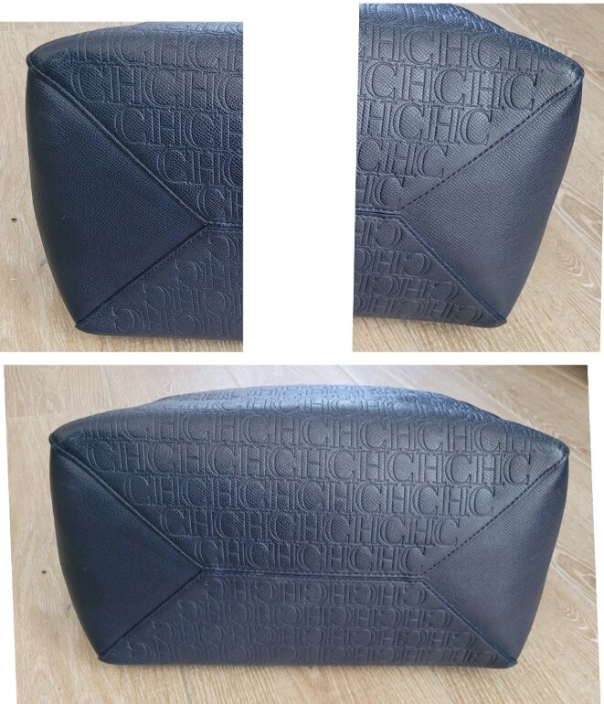 Cuero Carolina Bolso Azul Marino Carolina Herrera Bolsa Carolina