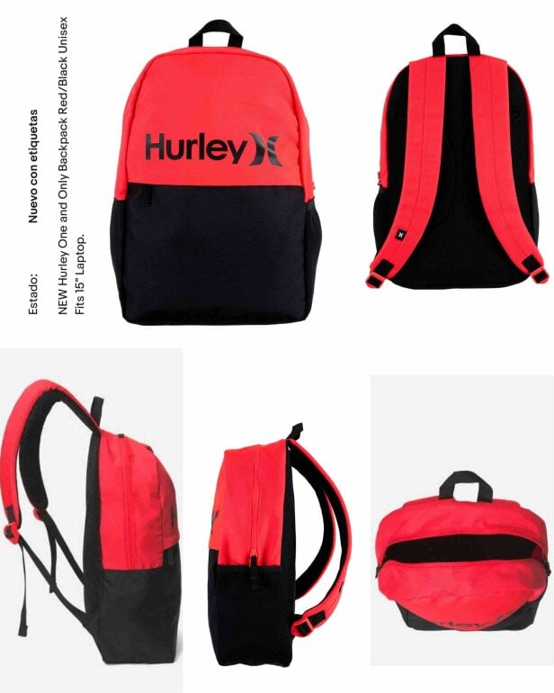 Mochila Hurley Rojo🍒/negro *NUEVA* de segunda mano GoTrendier
