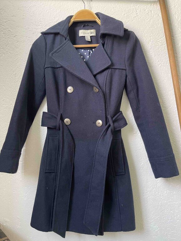 Abrigo Azul marino Forever21 de Forever 21 de segunda mano