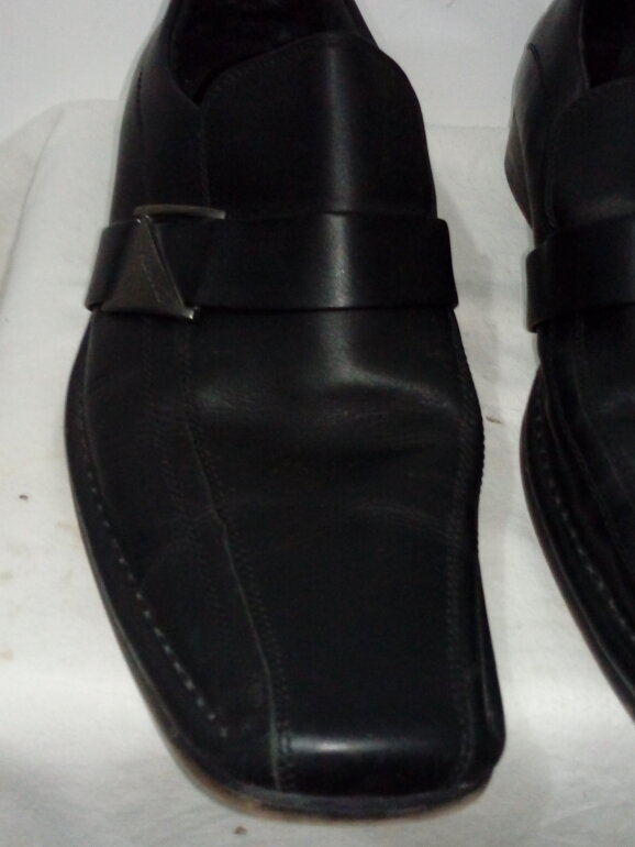 Chaussures Homme Habillées Noires Brillantes - Pointure 10.5 Medium - Marque Kenneth Cole (non Répertoriée) - Occasion Très Bon état
