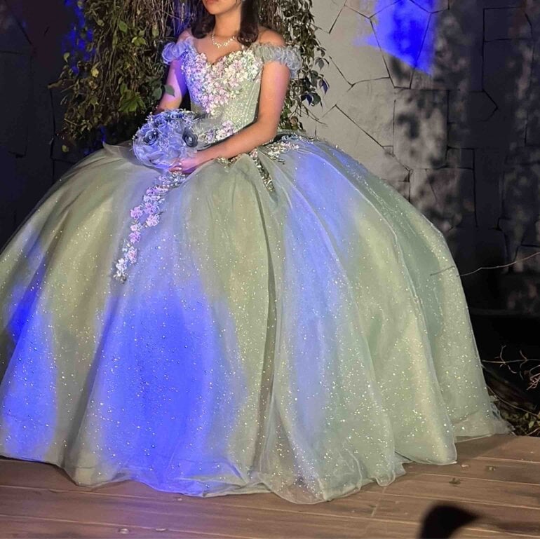 Fiesta Vestidos Vestidos De QuinceaÃ±era Verde Agua Quinceañera