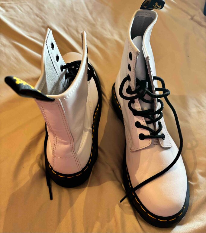 Zapato Botas Dr Martens Blancas Segunda Mano Botas Blancas Airwair