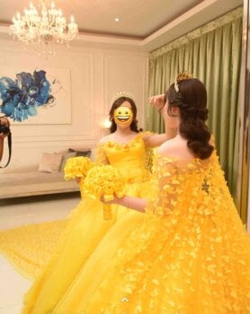 Quinceañera Dress Vestidos De Xv Color Amarillo Vestidos De