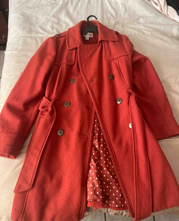 Saco abrigo forever 21 naranja 🧥 de segunda mano GoTrendier