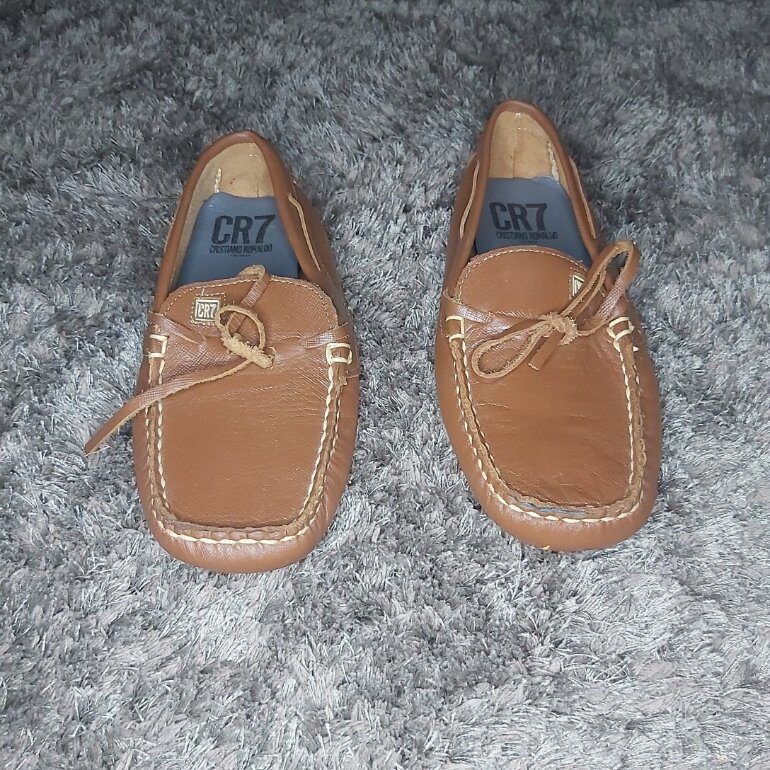 Marca Cr7 Zapatos Cr7 De Vestir Mocasines Café Para Niños Cr7 De