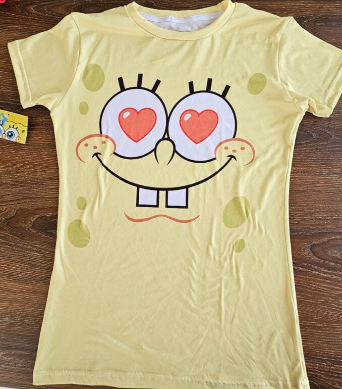 Playera Para Dama Bob Esponja Corazones de Otras marcas de segunda